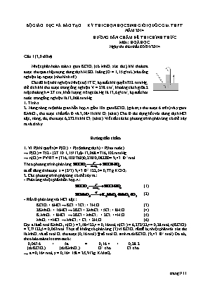 Hướng dẫn chấm đề thi chính thức môn Hóa học - Kỳ thi chọn học sinh giỏi quốc gia THPT năm 2014 - Ngày thi thứ nhất